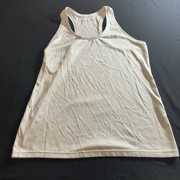 Under Armour Heat Gear / White Sleeveless Racerback Athletic Tank Top / Size M - Picture 1 of 6